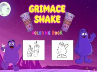 Grimace Shake Coloring image