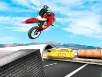 Highway Traffic Bike Stunts image