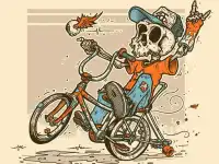 Halloween Bike Ride Jigsaw image