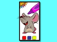 Funny Mouse Coloring Time image